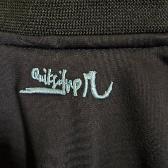 Quicksilver 90s Full Zip Logo Embroidered Mock Neck Track Jacket Pockets Size L - Picture 7 of 7